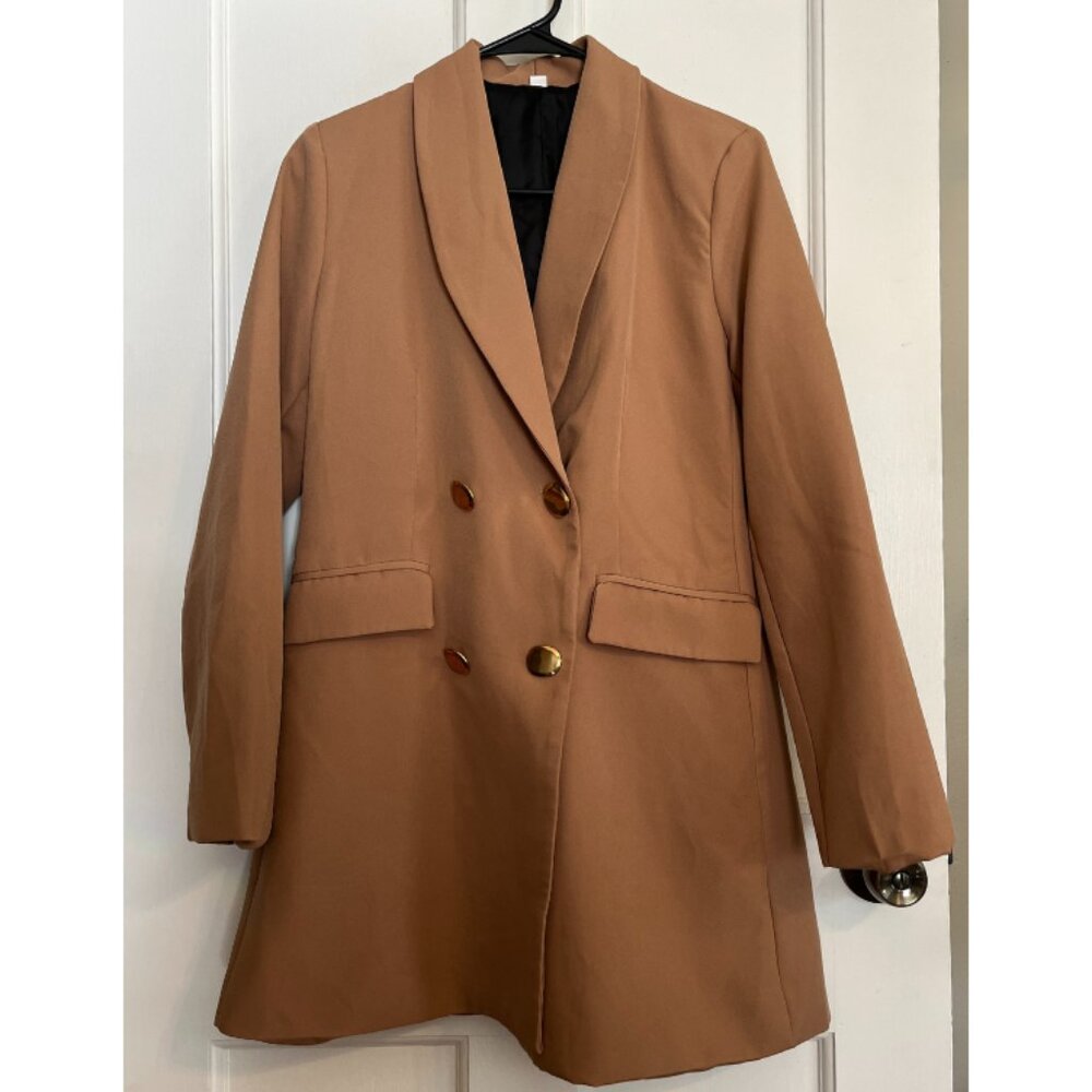 Tan peacoat